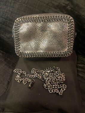 Nordstrom rack policy beaded mesh shoulder strap clutch evening bag nwot